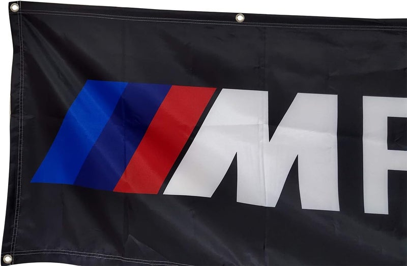 Daoops BMW Flag M Power Automotive Repair Racing 2x8ft Banner - Image 2